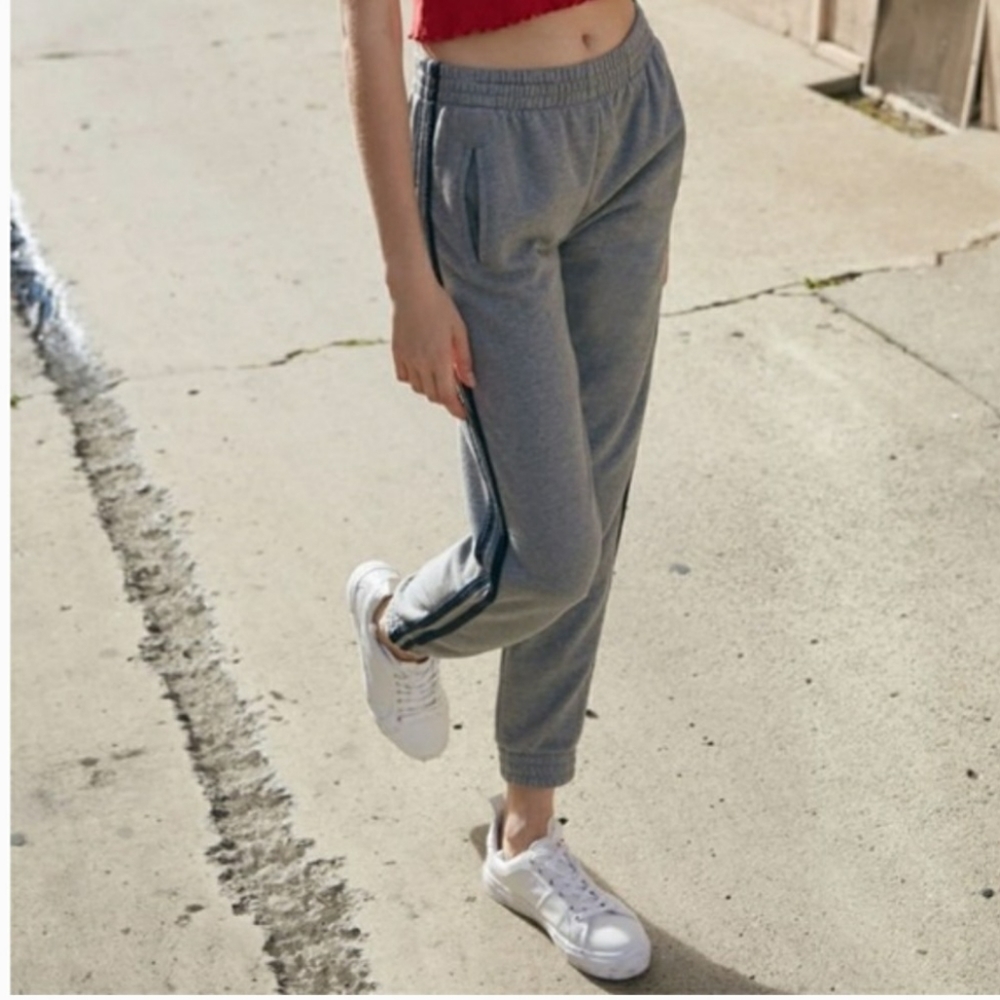 Brandy Melville J Galt grey stripe sweatpants